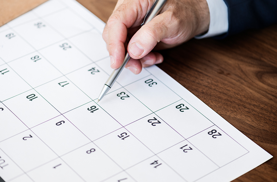 calendário fiscal